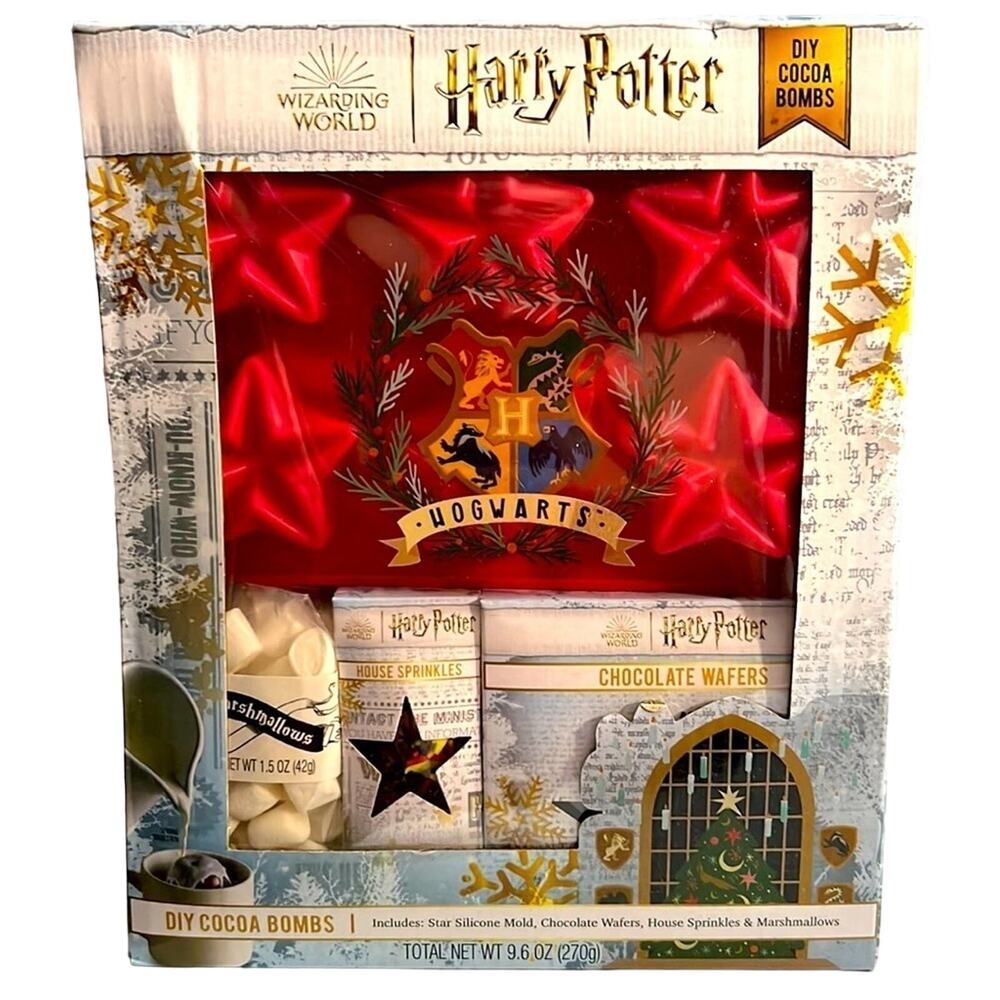 Harry Potter Hot Cocoa Bombs DIY Star Silicone Mold, Chocolate Wafers Sprinkles